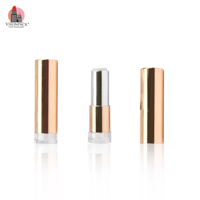 Wholesale Metal Gold Empty Round Custom Lipstick Tubes Containers - LS960