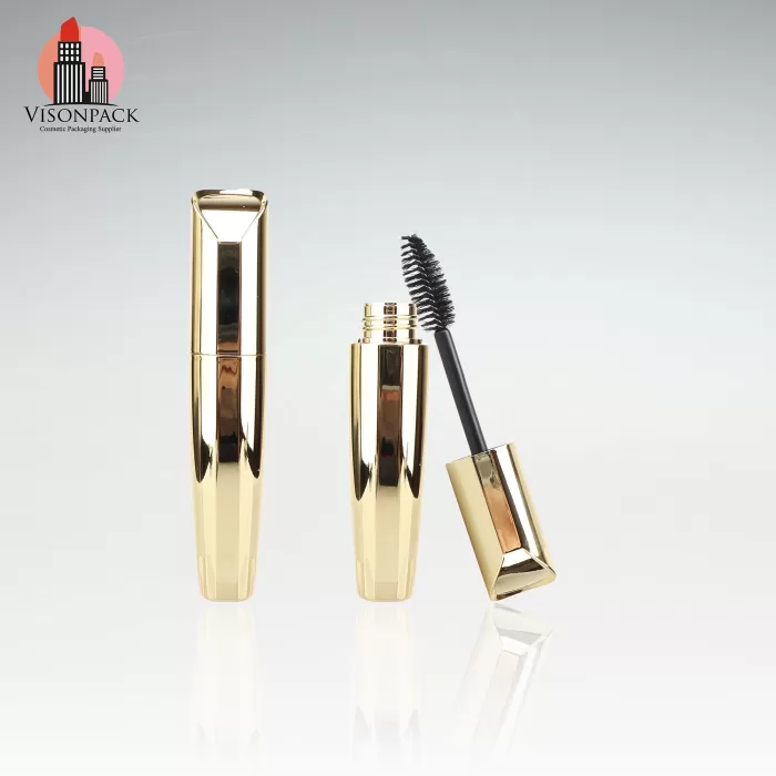 High Quality Golden Mascara Packaging Big Capacity 18ml Eyelash Tube Big Brush Gold Metallization Print - MC007 - Image 2