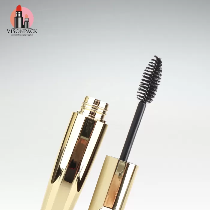 High Quality Golden Mascara Packaging Big Capacity 18ml Eyelash Tube Big Brush Gold Metallization Print - MC007 - Image 6