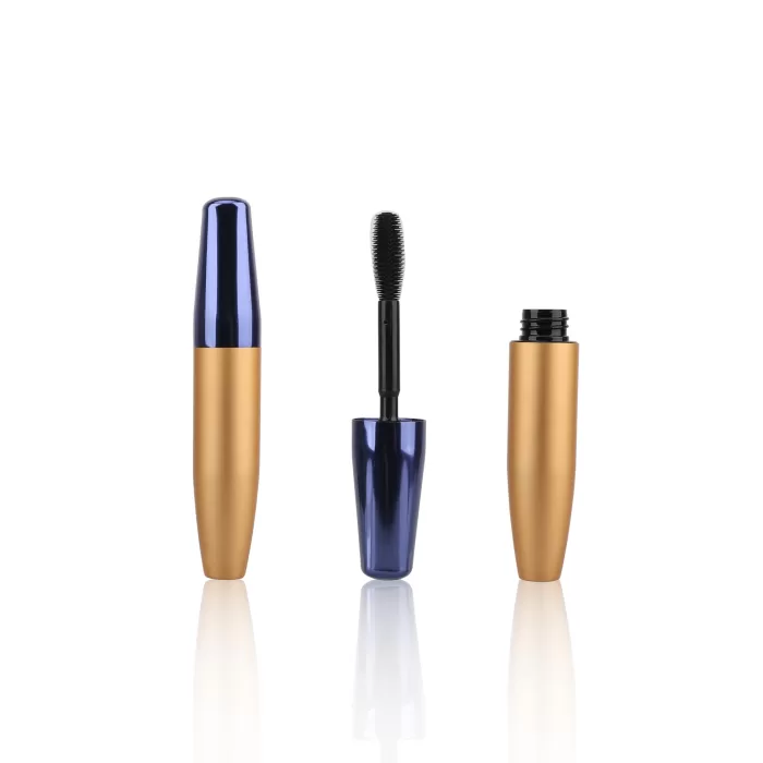 Luxury 8ml Aluminum Gold Mascara Packaging Container Big Silicone Brush - MC108