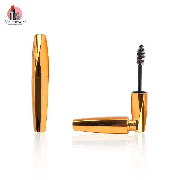 New Arrival Empty Eyelash Mascara Tube with Brush Custom Metallic Gold Luxury Container Free Samples - MC117 - Image 4