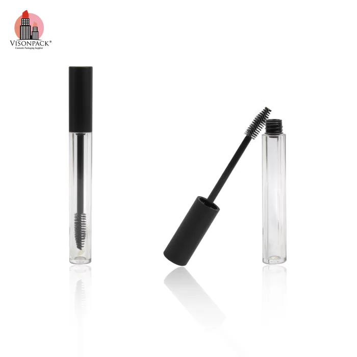 Classic Round Cylinder Lip Gloss Packaging 12ml Clear Bottle Mascara Tube Luxury Gold Custom Color - MC125 - Image 4