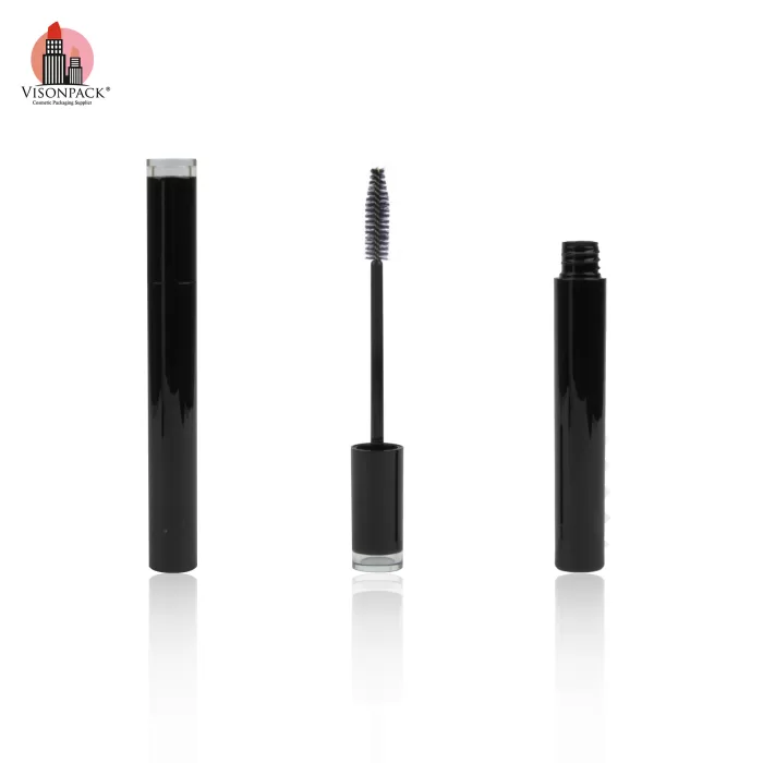 Classic Round Cylinder Lip Gloss Packaging 12ml Clear Bottle Mascara Tube Luxury Gold Custom Color - MC125 - Image 5