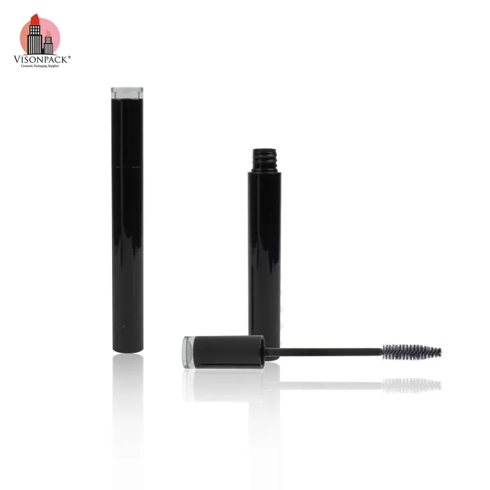 Classic Round Cylinder Lip Gloss Packaging 12ml Clear Bottle Mascara Tube Luxury Gold Custom Color - MC125 - Image 6