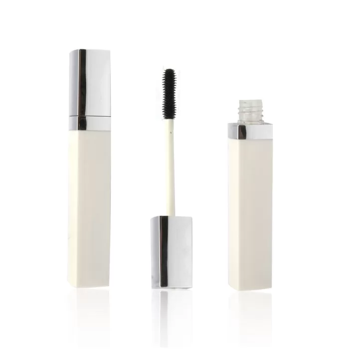 Custom Luxury Empty Square Mascara Tubes 9.5ml Eyebrow Eyelash Container White Private Label - MC142