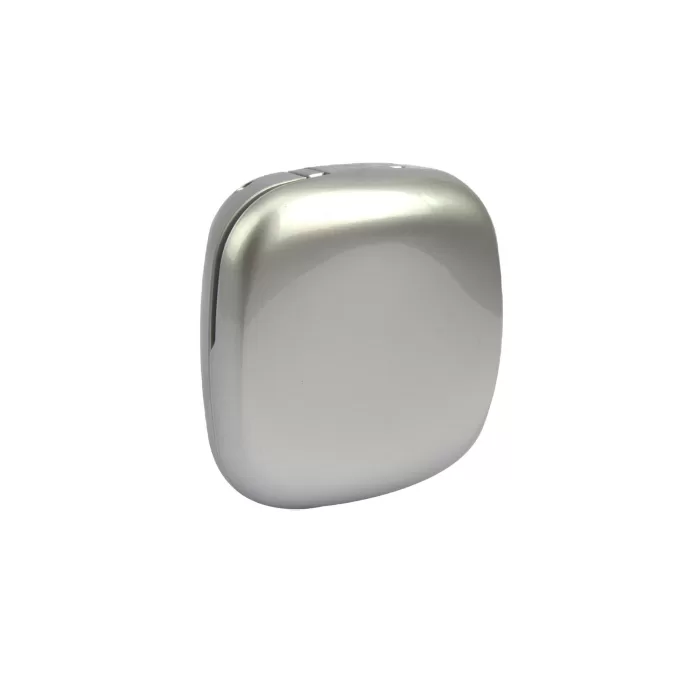 Custom Color Square Plastic Compact Power Case Black Silver Empty with Mirror Private Label - P041
