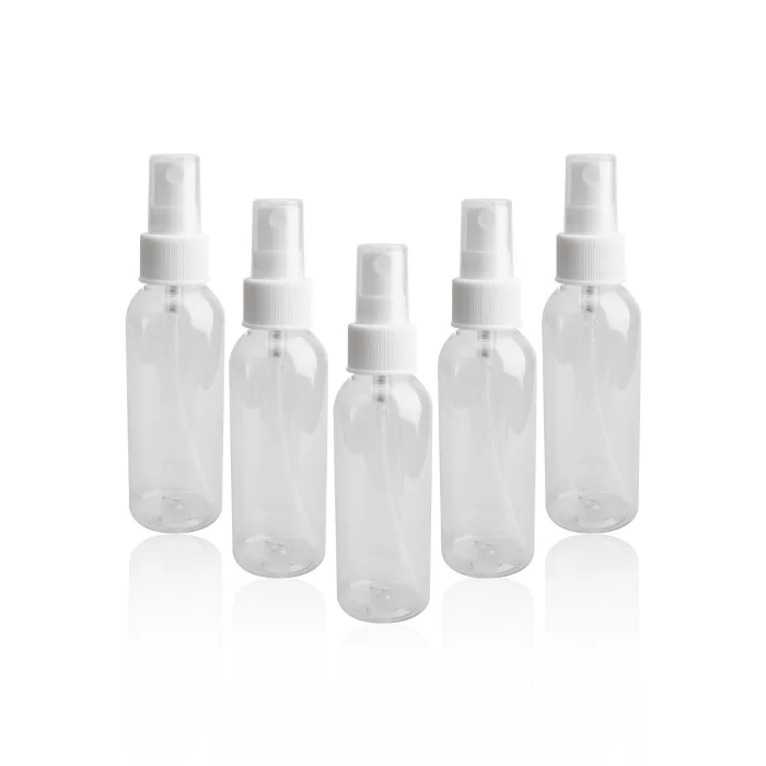 PET Plastic Alcohol Sprayer Bottle 100ml Hand Sanitizer Spray Pump Serum 18-24mm Neck Screw Fitting - PB008