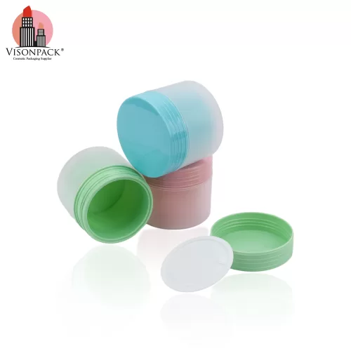 Colorful Skin Care Face Cream Masque Frosted Container 80ml 80g Empty Plastic Lotion Cream Jar Custom Logo Color - PJ009