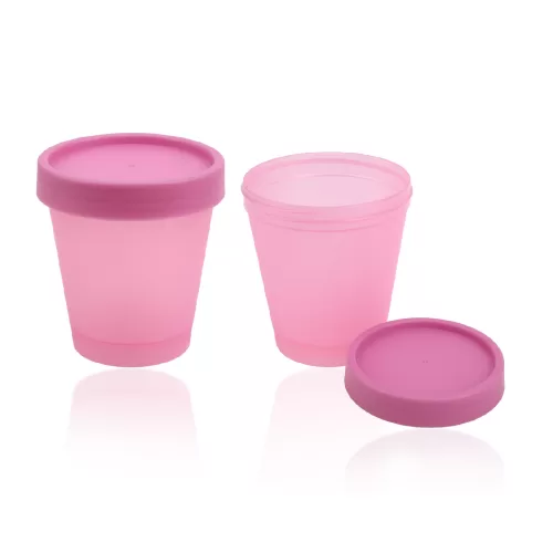 100ml 3.4oz Refillable Plastic Cosmetic Jar with Screw-on Lid for Body Scrub, Masque - PJ011