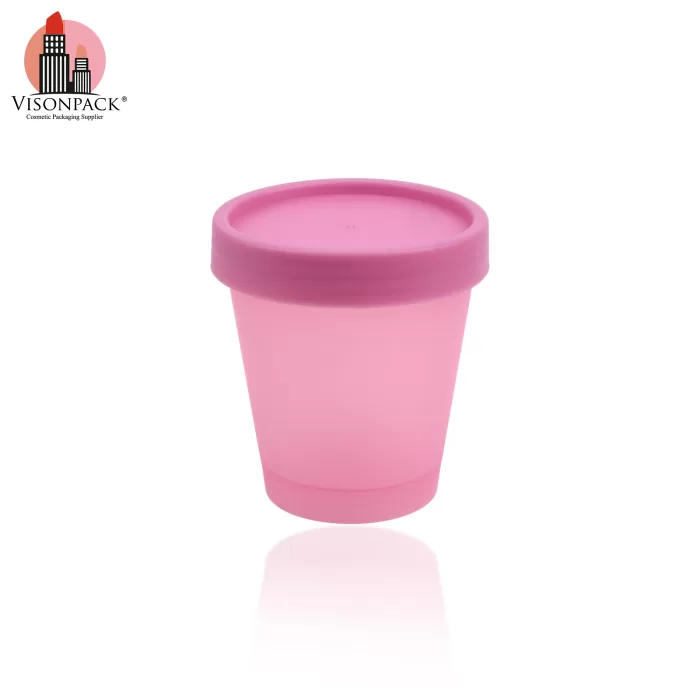 100ml 3.4oz Refillable Plastic Cosmetic Jar with Screw-on Lid for Body Scrub, Masque - PJ011 - Image 3
