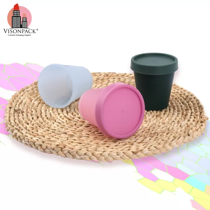 100ml 3.4oz Refillable Plastic Cosmetic Jar with Screw-on Lid for Body Scrub, Masque - PJ011 - Image 4