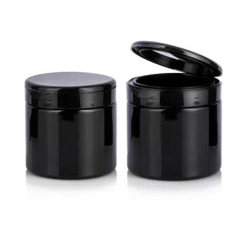 Custom 300g-500g Skincare Plastic Cream Jar with Flip Top Cap, Large Capacity - PJ222