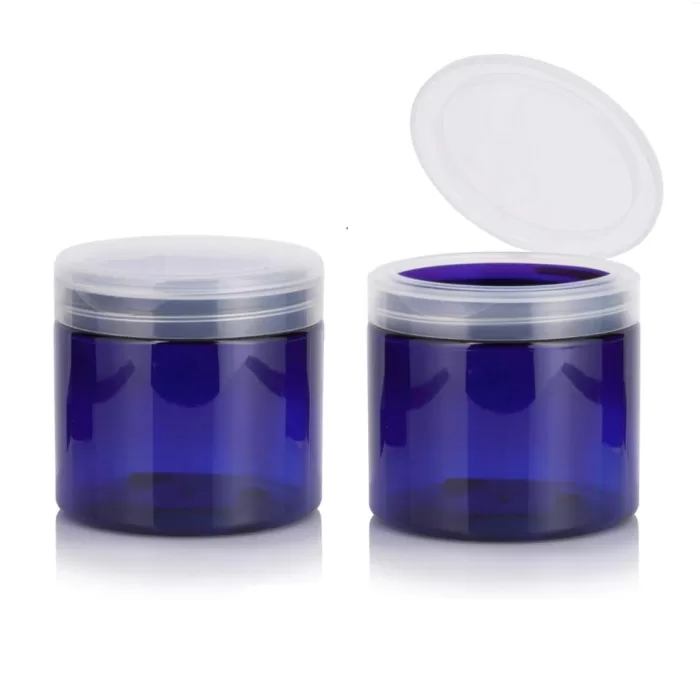 Custom 300g-500g Skincare Plastic Cream Jar with Flip Top Cap, Large Capacity - PJ222 - Image 2