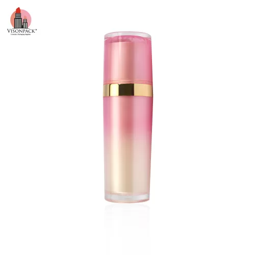 Cosmetic Empty Packaging Gradient Pink Skincare Essential Oil Plastic Cream Lotion Pump Bottles Custom OEM - SB003