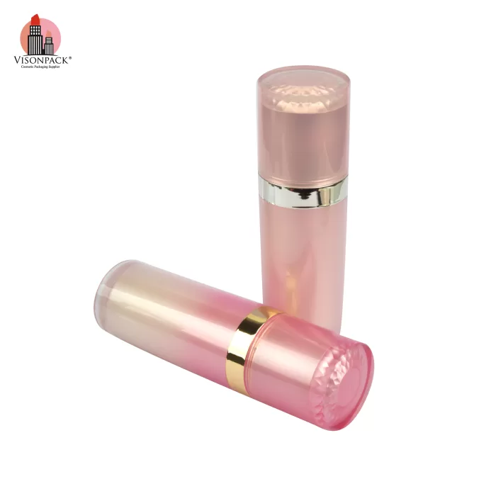 Cosmetic Empty Packaging Gradient Pink Skincare Essential Oil Plastic Cream Lotion Pump Bottles Custom OEM - SB003 - Image 3