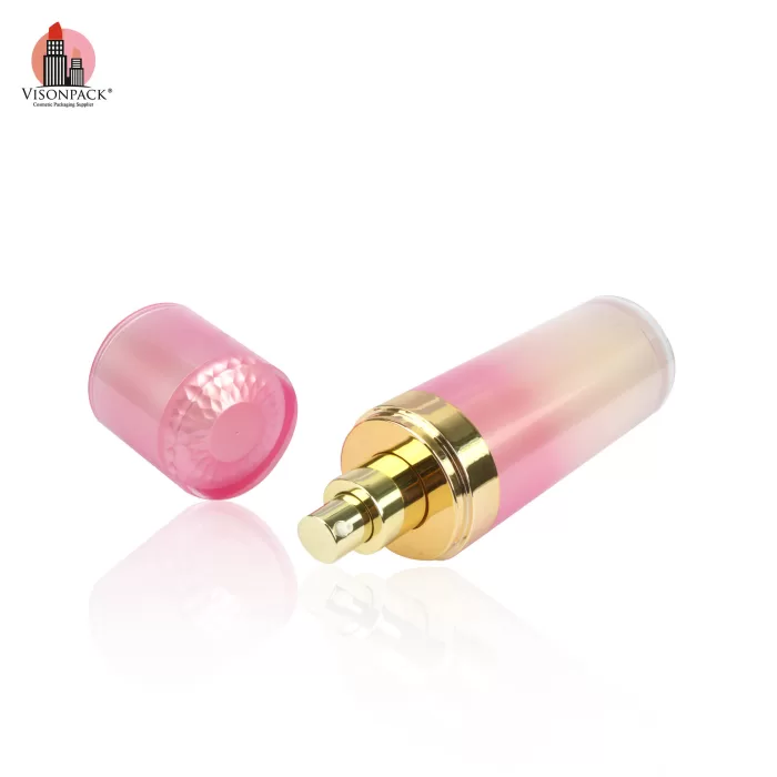 Cosmetic Empty Packaging Gradient Pink Skincare Essential Oil Plastic Cream Lotion Pump Bottles Custom OEM - SB003 - Image 5
