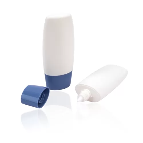 50ml Flat Plastic Cream Bottle Sunscreen Lotion Squeeze Packaging with Screw Lids - ST003