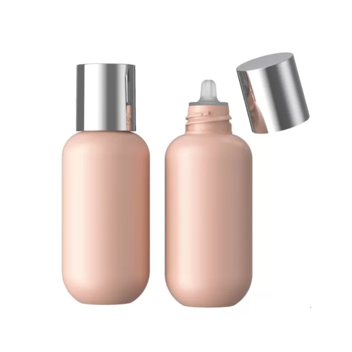 Custom Empty Round Cream Bottle Primer Liquid Foundation Squeeze 30ml 50ml Private Label - ST100