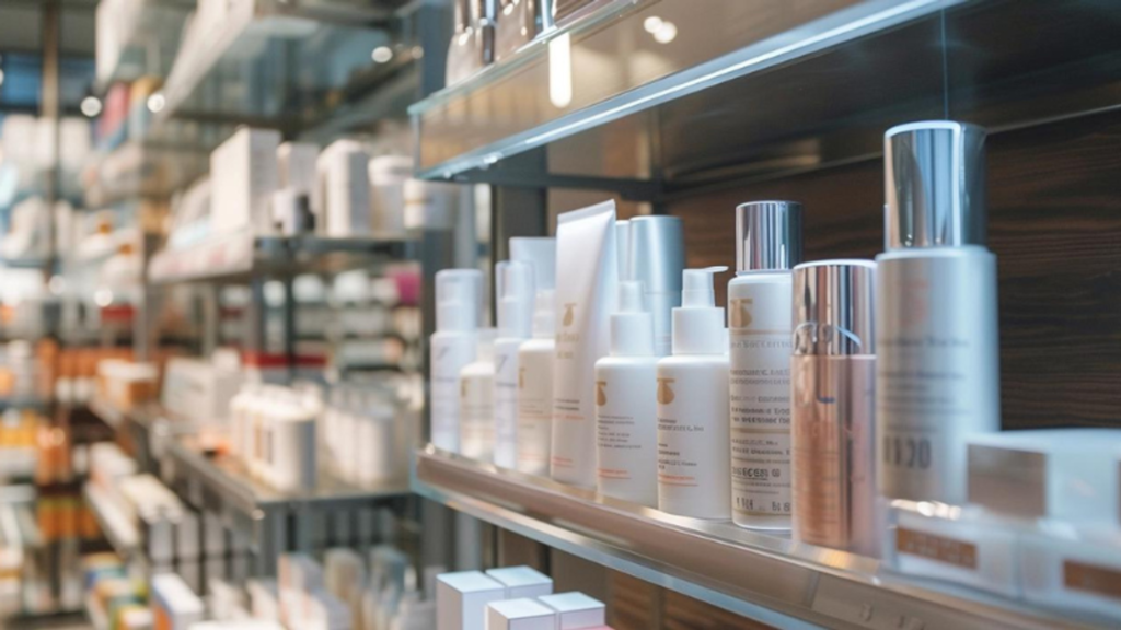 Skincare Products and Cosmetics in Store