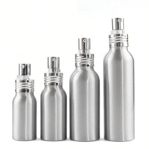 30ml 50ml 100ml 150ml 250ml 500ml Silver Aluminum Spray Bottles with Cap Atomizer Shampoo Pump/Spray Bottle 1oz 3oz 4oz 5oz 8oz - A256