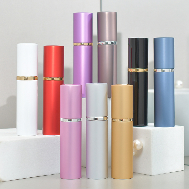 Wholesale Portable Travel Perfume Packaging Refillable Round Empty Perfume Bottle 10ml Glass Metal Aluminium Bottle - AG010 - Image 3