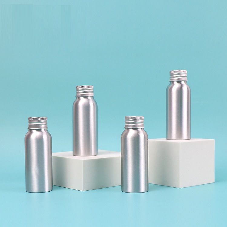Custom Round Empty Metal Aluminum Cosmetics Spray Pump Bottle 30ml 50ml 100ml 120ml 200ml 500ml - ALB100 - Image 2