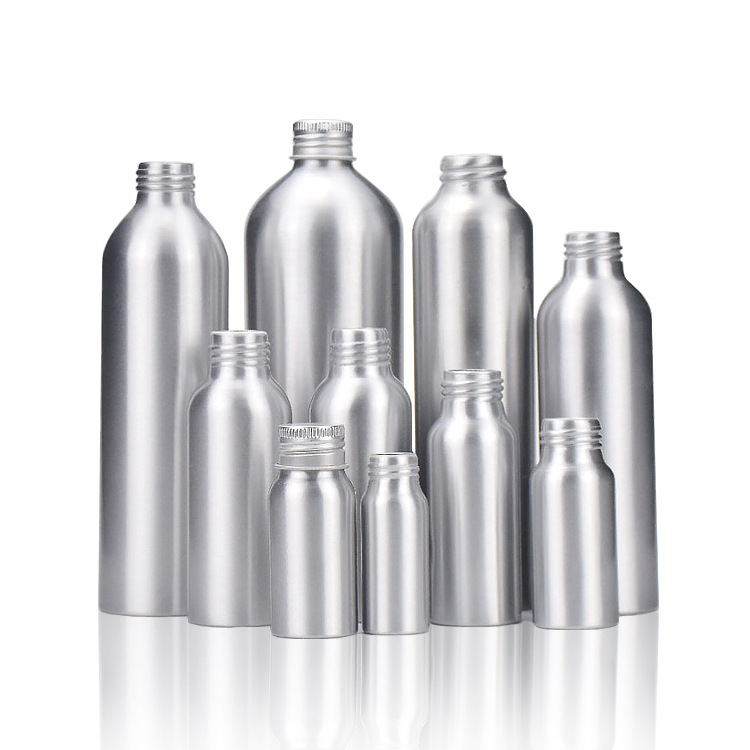 Custom Round Empty Metal Aluminum Cosmetics Spray Pump Bottle 30ml 50ml 100ml 120ml 200ml 500ml - ALB100