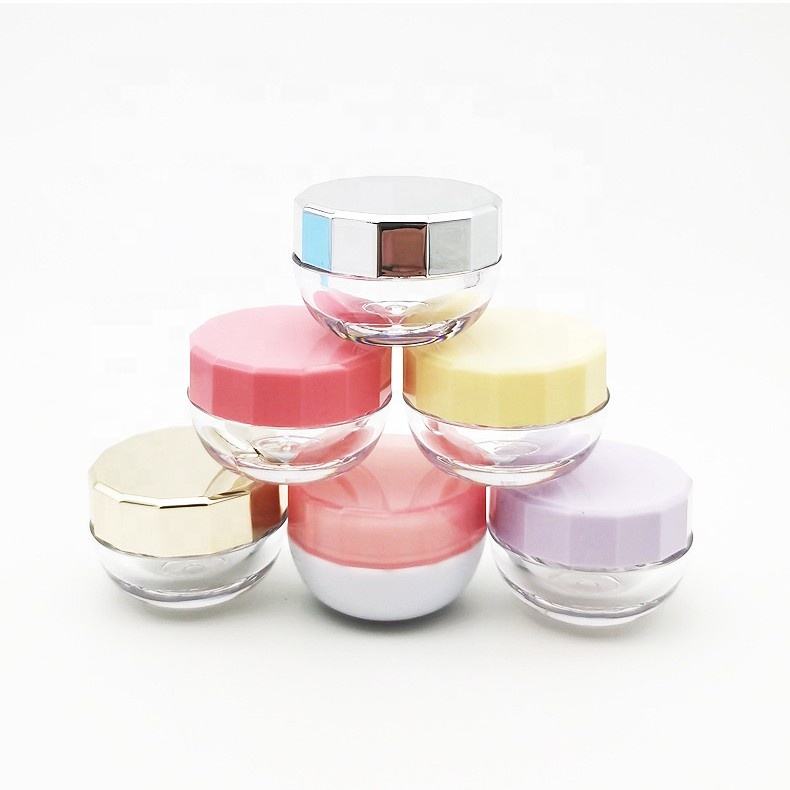 New 5-7g Plastic Double Thick Wall Lip Mask Round Lip Gloss Cream Container Makeup Package Empty Travel Dispenser Box Cream Jar - CJ1901