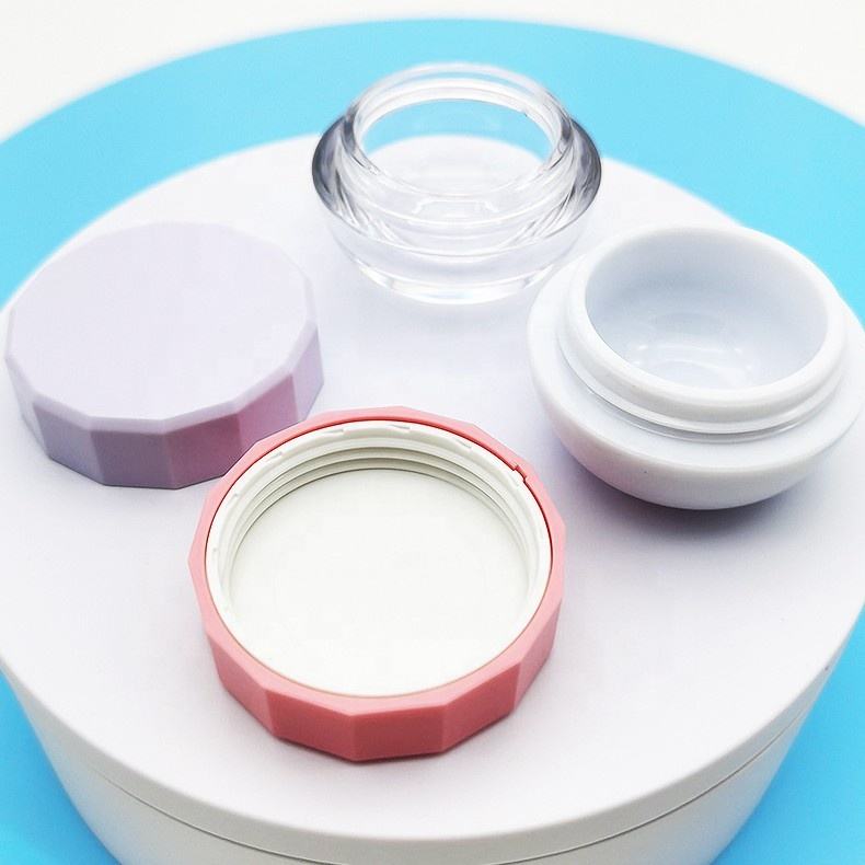 New 5-7g Plastic Double Thick Wall Lip Mask Round Lip Gloss Cream Container Makeup Package Empty Travel Dispenser Box Cream Jar - CJ1901 - Image 2