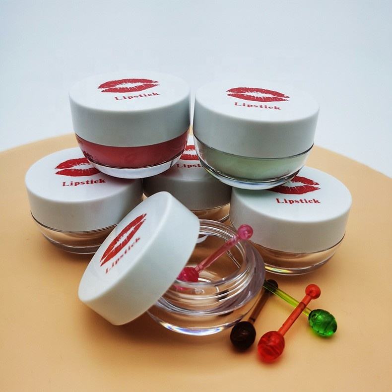 New 5-7g Plastic Double Thick Wall Lip Mask Round Lip Gloss Cream Container Makeup Package Empty Travel Dispenser Box Cream Jar - CJ1901 - Image 6