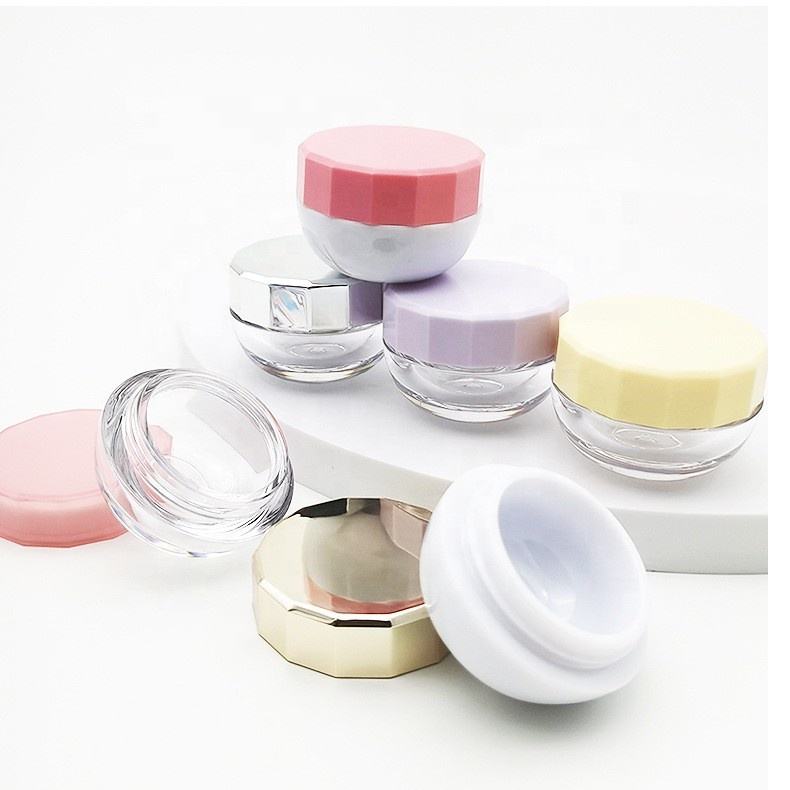 New 5-7g Plastic Double Thick Wall Lip Mask Round Lip Gloss Cream Container Makeup Package Empty Travel Dispenser Box Cream Jar - CJ1901 - Image 3