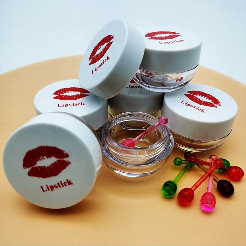 New 5-7g Plastic Double Thick Wall Lip Mask Round Lip Gloss Cream Container Makeup Package Empty Travel Dispenser Box Cream Jar - CJ1901 - Image 5