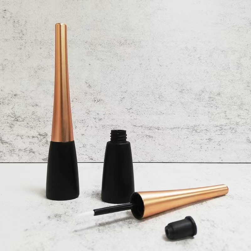 New Conical Oval Eyeliner Tube Black Rose Gold ABS Package False Eyelash Glue Bottle Liquid Eyeliner Makeup Container 4.5ml - EL1739