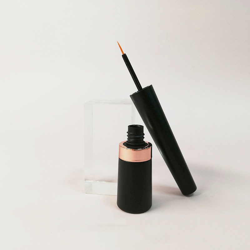 Factory Liquid Eyeliner Bottle 8ml Black With Rose Gold False Eyelash Expansion Glue Packaging Thin Tip Hot Stamping Printing - EL1746 - Image 3