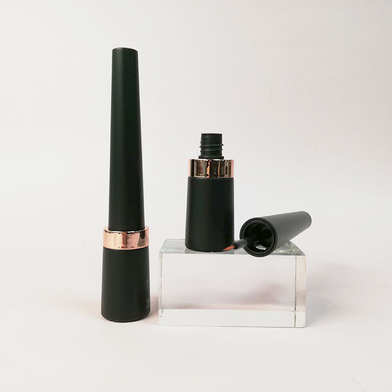 Factory Liquid Eyeliner Bottle 8ml Black With Rose Gold False Eyelash Expansion Glue Packaging Thin Tip Hot Stamping Printing - EL1746 - Image 4