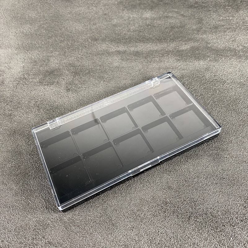 Make-up Package Factory Square 10 Shades Eyeshadow Palette Clear Black Eye Shadow Powder Box Case Customize Printing Logo Design - ES03Z - Image 5