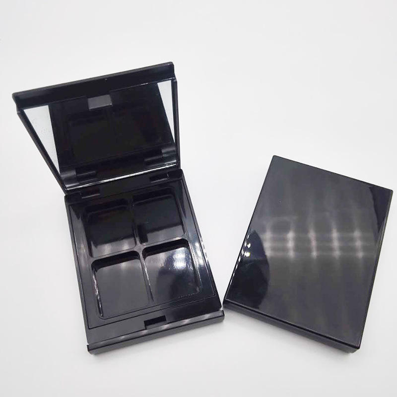 Makeup Package Multi-color Eyeshadow Box Compact Black Square Plastic Four Cell 4 Colors Powder Case Eye Shadow Tray Palette - ES0904 - Image 6