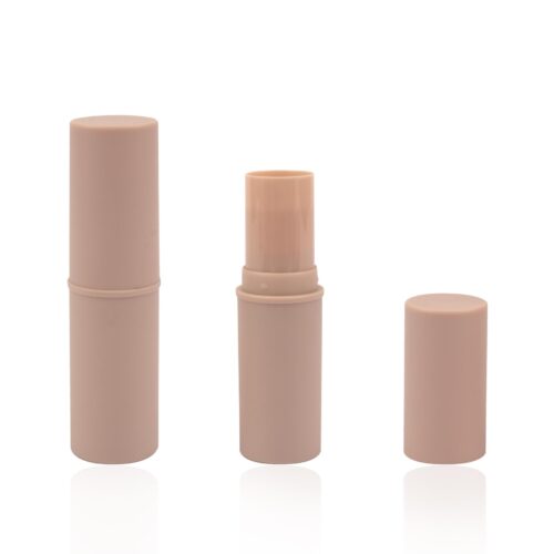 Custom Logo Color Round Cosmetic Packaging Nude 7.5g Foundation Stick Highlight Concealer Contour Stick Tube Container - F004
