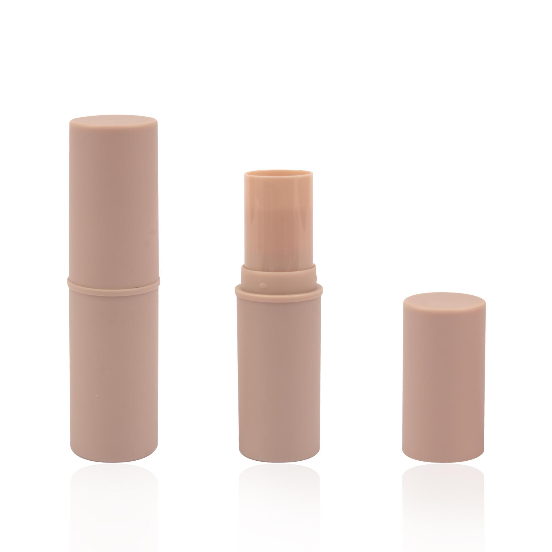 Custom Logo Color Round Cosmetic Packaging Nude 7.5g Foundation Stick Highlight Concealer Contour Stick Tube Container - F004