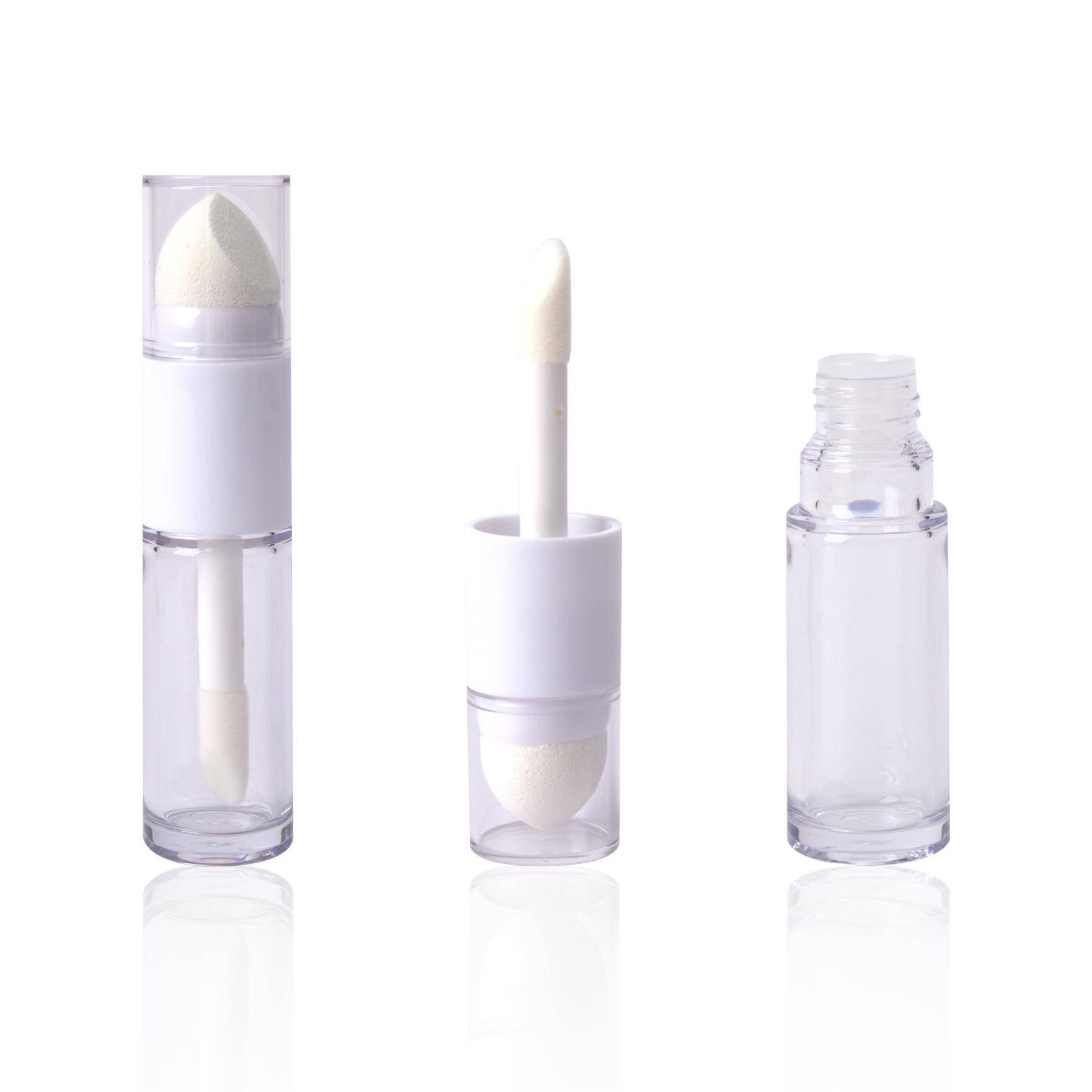 Private Label Plastic 10ml Round Empty Liquid Foundation Blush Concealer Container Packaging With Sponge - F009 - Image 2