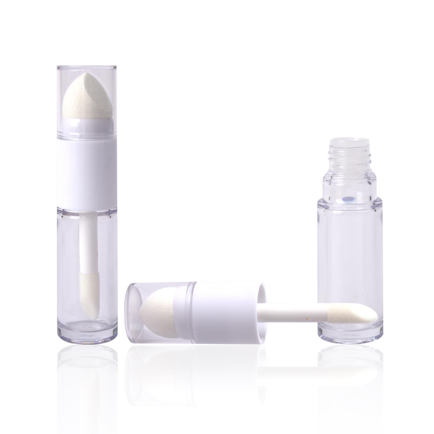 Private Label Plastic 10ml Round Empty Liquid Foundation Blush Concealer Container Packaging With Sponge - F009 - Image 3