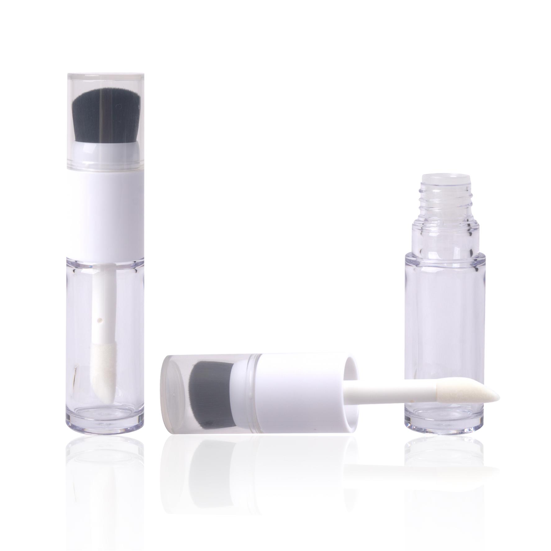 Custom Plastic 10ml Round Empty Liquid Foundation Blush Concealer Container Packaging With Brush - F010 - Image 3