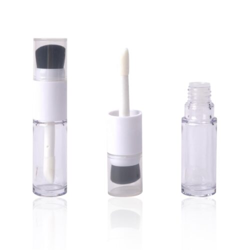 Custom Plastic 10ml Round Empty Liquid Foundation Blush Concealer Container Packaging With Brush - F010