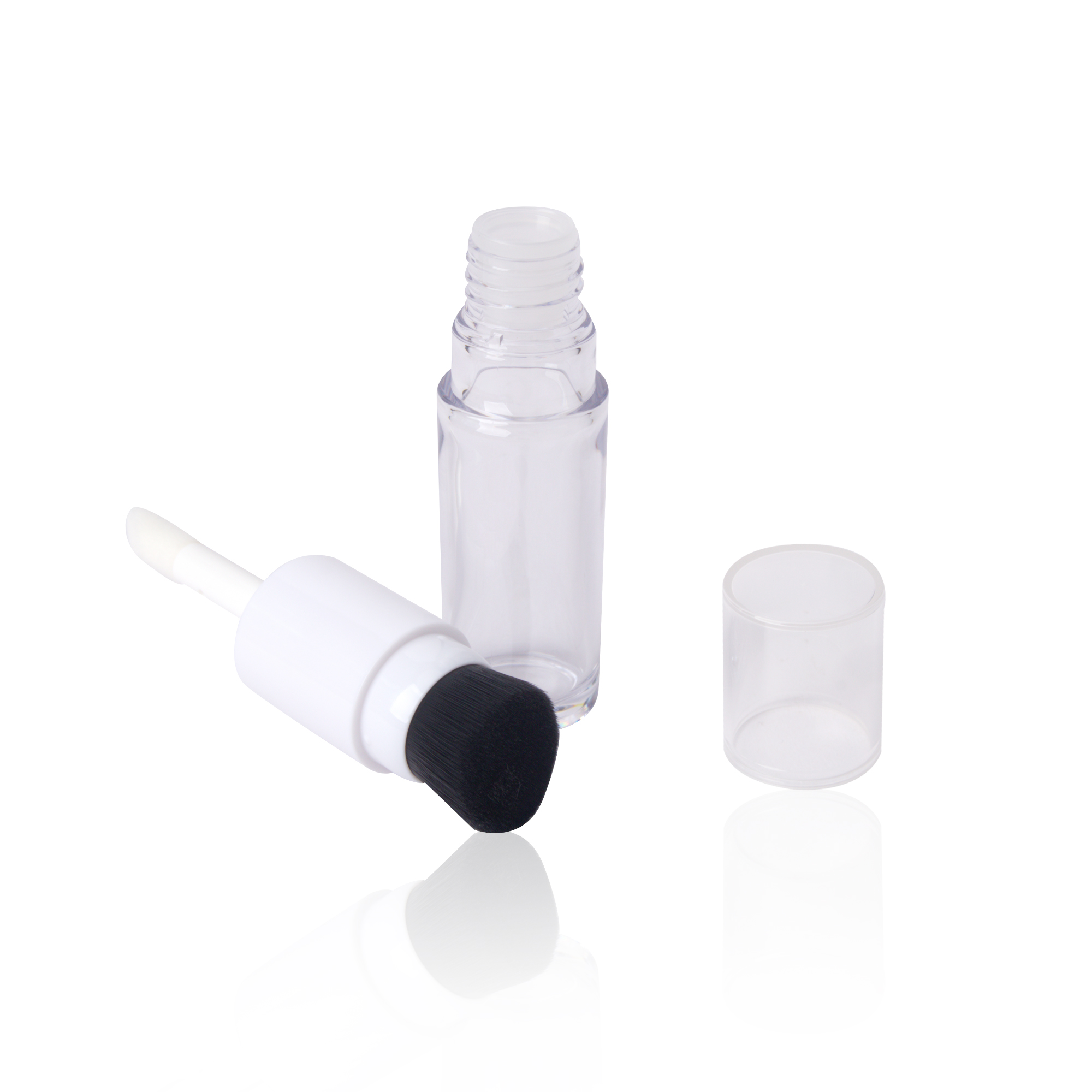 Custom Plastic 10ml Round Empty Liquid Foundation Blush Concealer Container Packaging With Brush - F010 - Image 4