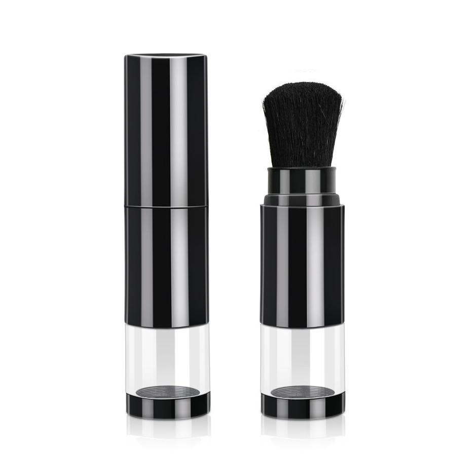 Custom Portable Cosmetic Packaging Retractable Blush Sunscreen Loose Powder Brush Tube Container - F206