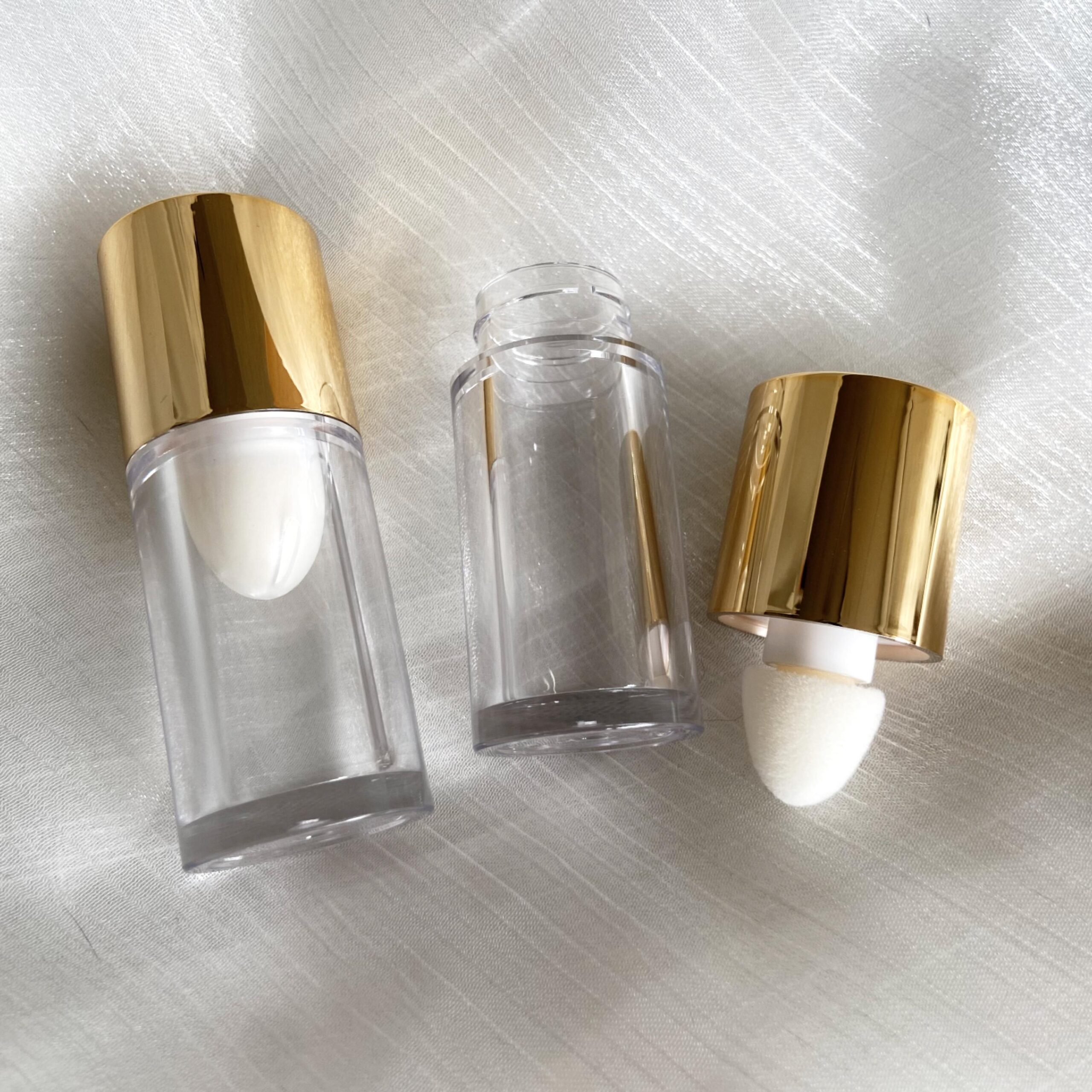Custom Round Shape Empty Liquid Highlighter Concealer Blush Container Bottle With Sponge - F301 - Image 3