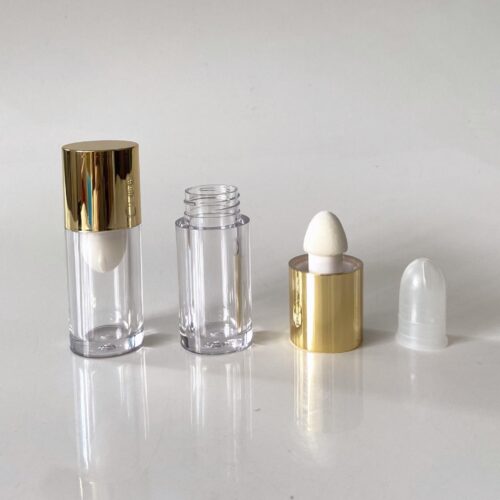 Custom Round Shape Empty Liquid Highlighter Concealer Blush Container Bottle With Sponge - F301