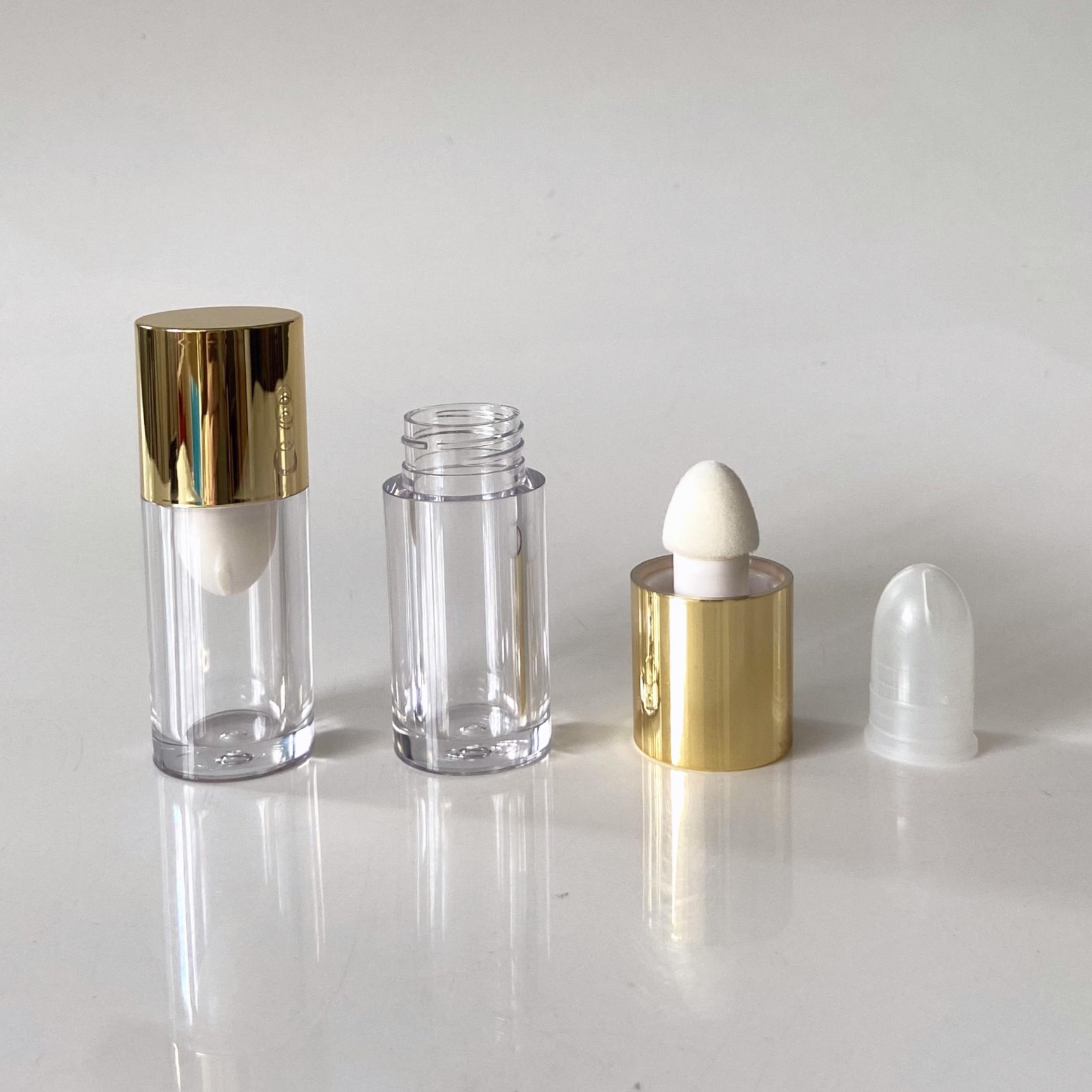 Custom Round Shape Empty Liquid Highlighter Concealer Blush Container Bottle With Sponge - F301