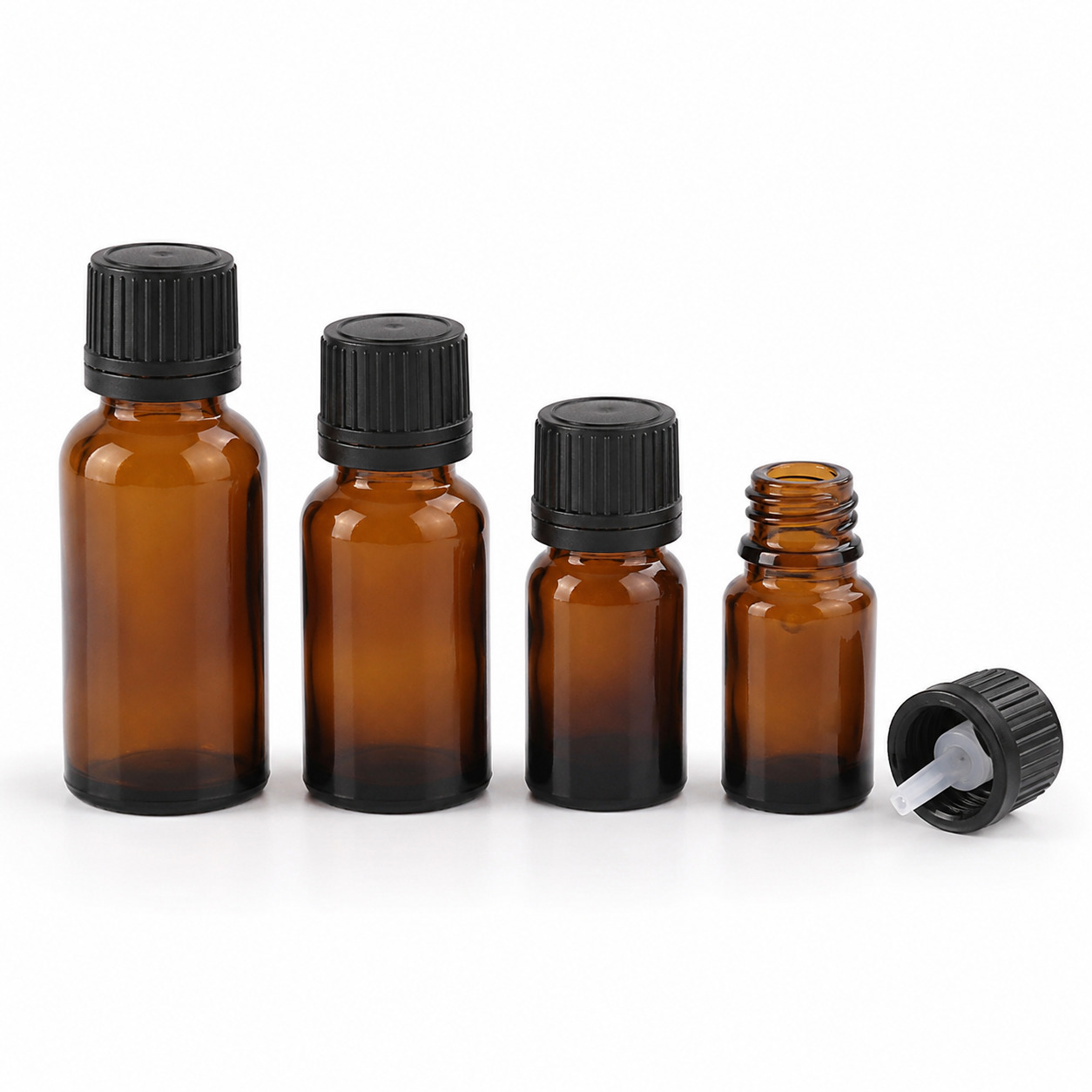 5ml 10ml 30ml 50ml Amber Essential Oil Glass Bottle Plug Seal Screw Cap Clear Brown Eye Serum Glass Vial Child-resistant Cap - G001 - Image 4