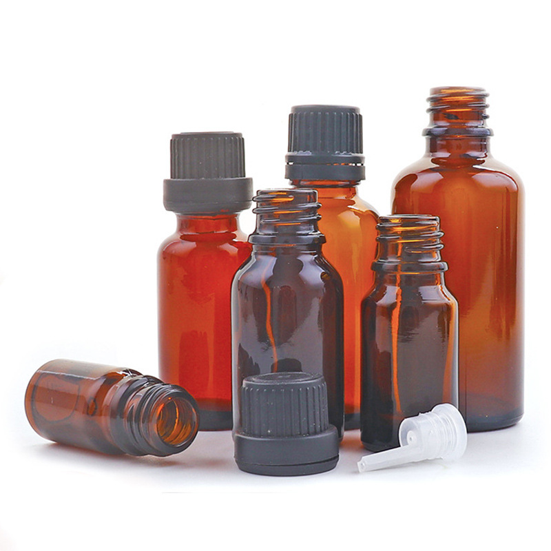 5ml 10ml 30ml 50ml Amber Essential Oil Glass Bottle Plug Seal Screw Cap Clear Brown Eye Serum Glass Vial Child-resistant Cap - G001 - Image 3